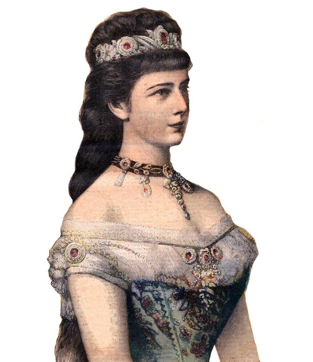 Guests of France: The Empress Elisabeth (Sissi), consort of Francis Joseph I of Austria in Le Petit Journal 20 December 1896 by French School