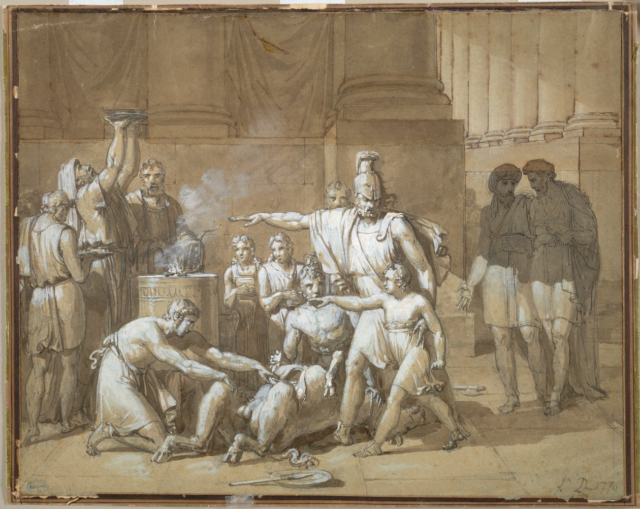 Hannibal Swearing Eternal Enmity toward Rome, c. 1808 by French School