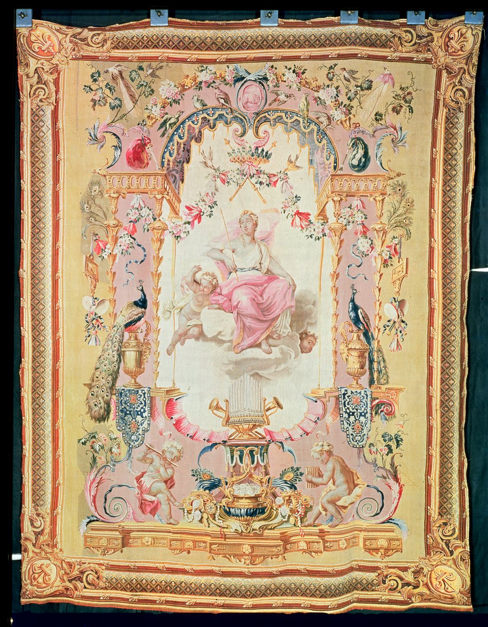 Harmony and Juno: from the Triumph of the Gods, Gobelins tapestry by French School