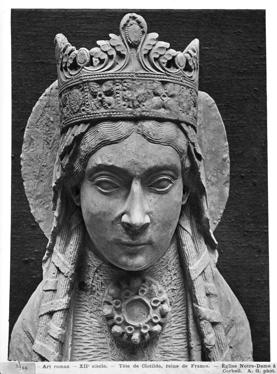 Head of St. Clotilda, from the Church Notre-Dame of Corbeil (plaster cast) (detail) by French School