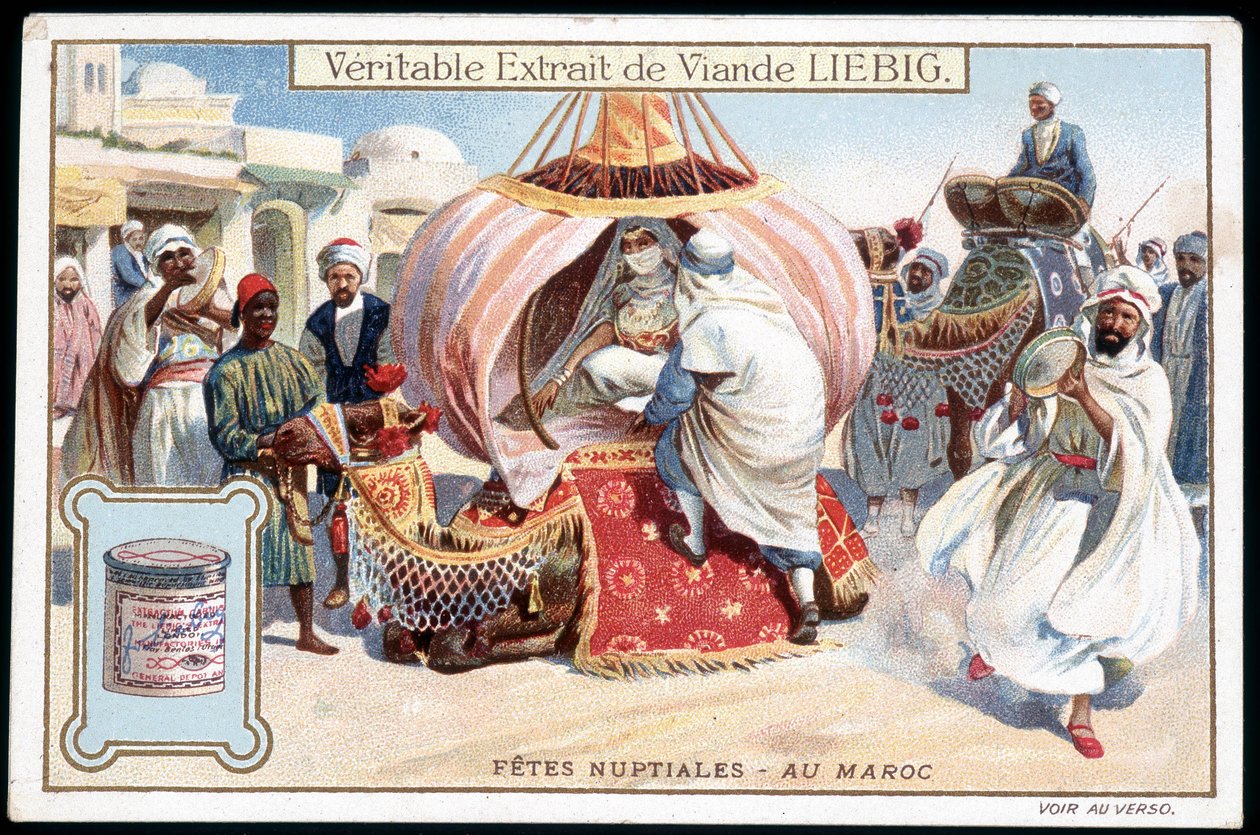 Honeymoon in Morocco - Chromo. Liebig, v. 1895 by French School