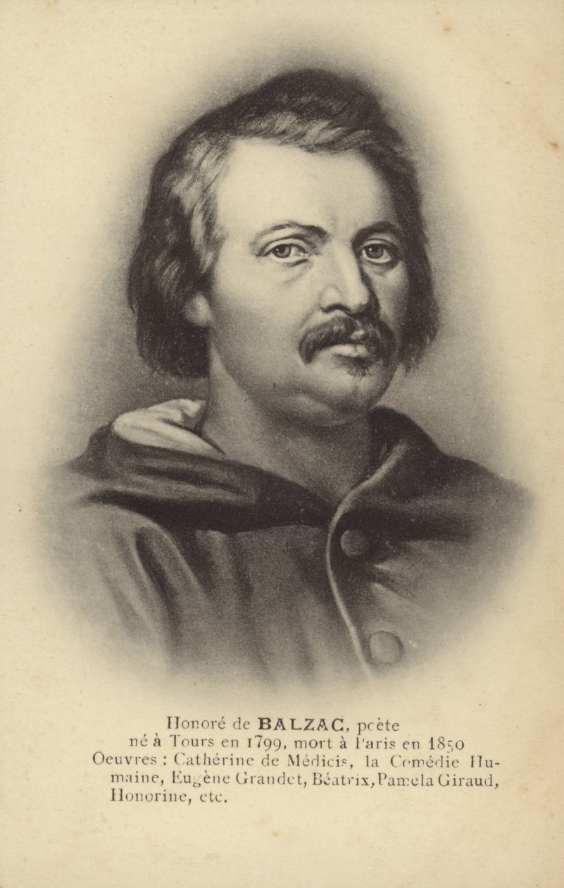 Honore de Balzac (1799-1850), French novelist and playwright by French School