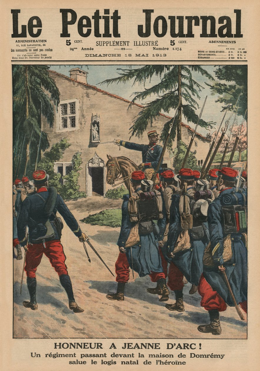 Honour to Joan of Arc, a Regiment Saluting the Birthplace of the Heroine at Domremy, front cover illustration from 