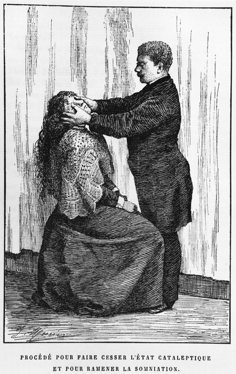 How to stop the cataleptic state and bring back the dream capacity, late 19th century by French School