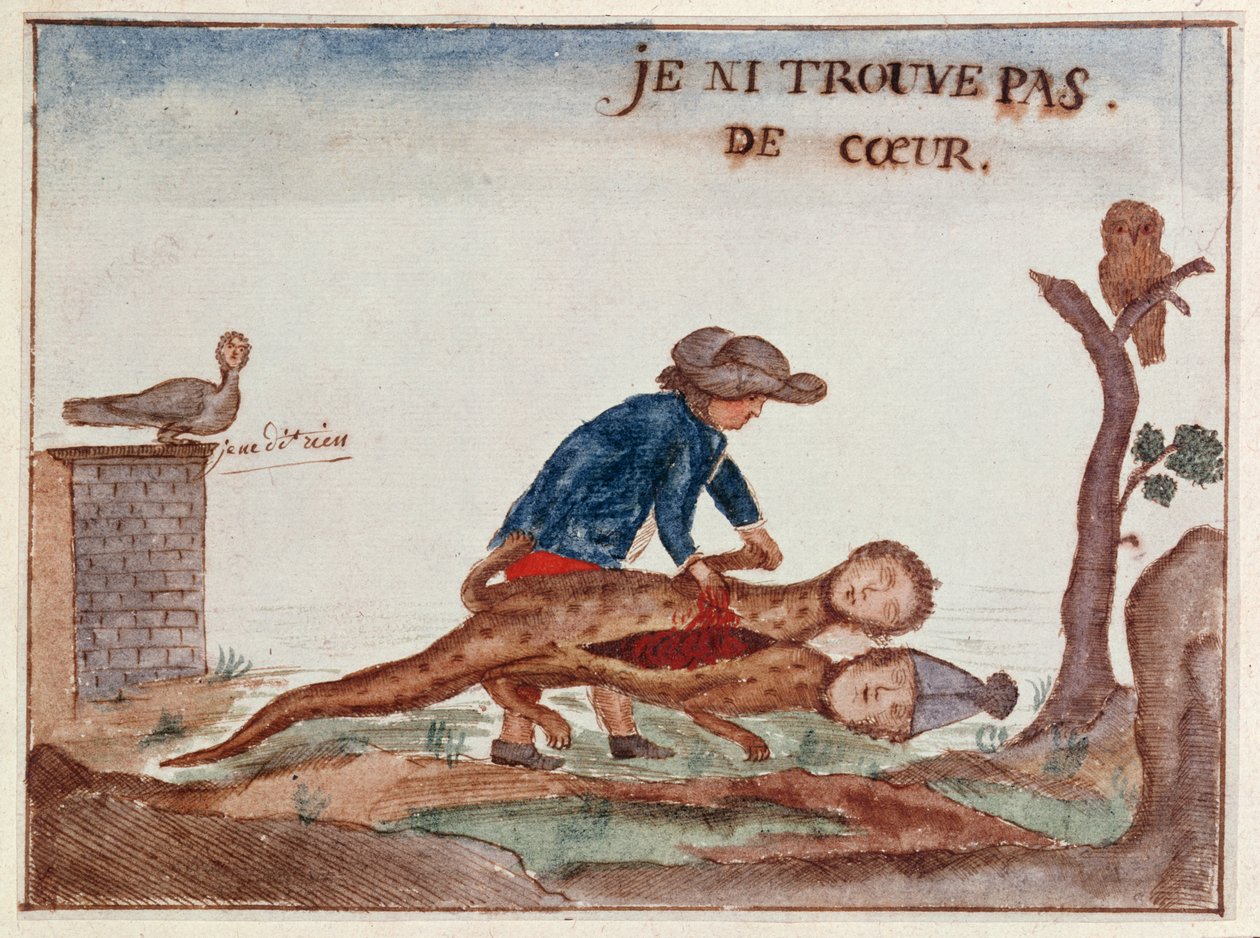 I cannot find any heart, 1789 by French School