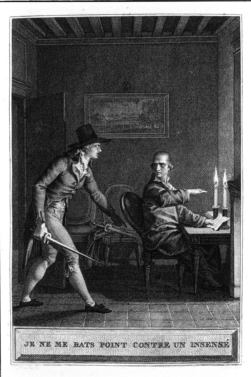 I do not fight like an insane Illustration of Julie or La Nouvelle Heloise by Jean Jacques Rousseau 1780 by French School