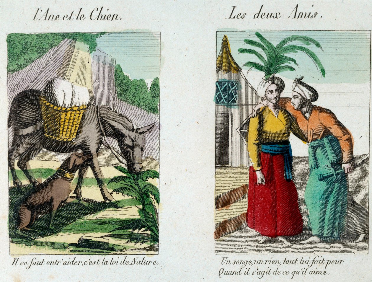 Illustration for the fables by Jean de la Fontaine: 
