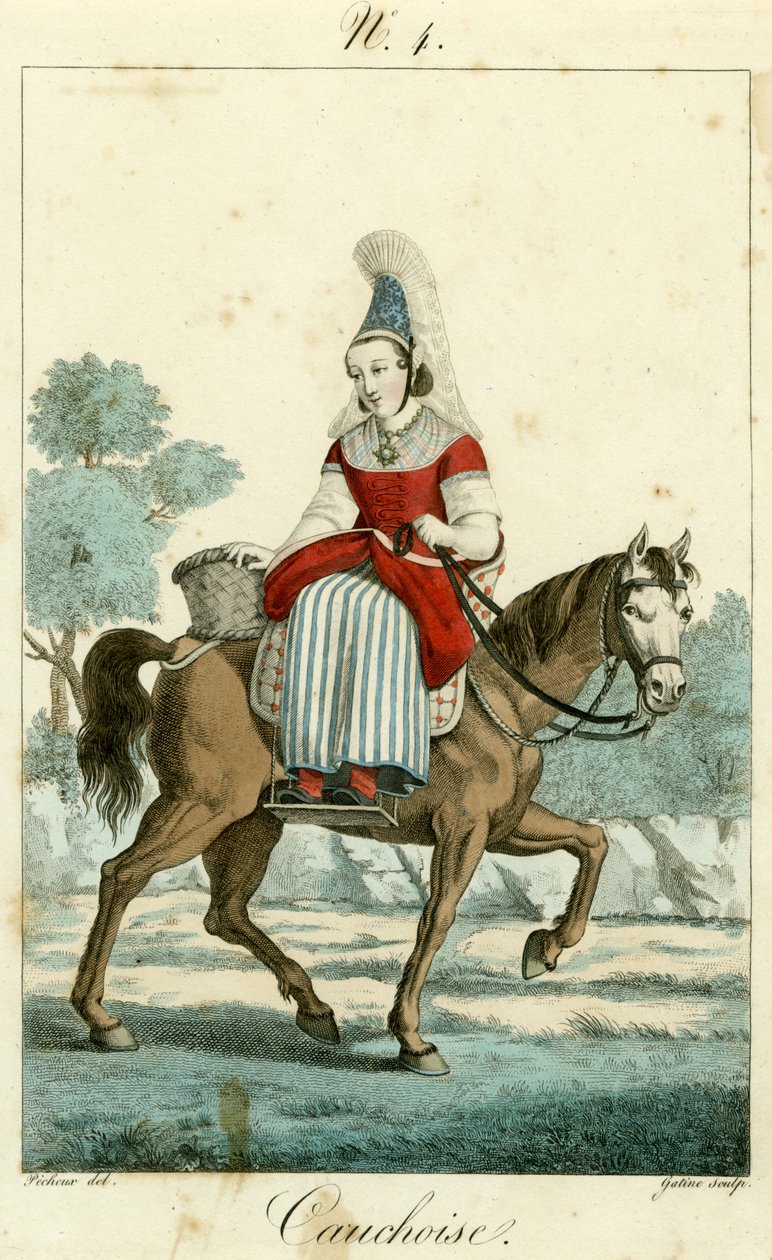 Illustration no. 4, Cauchoise costume by French School