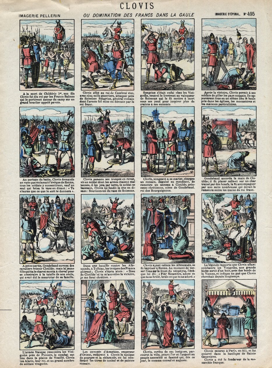 Images of Epinal of the Pellerin House - circa 1913 - Clovis or domination of the Francs in Gaul by French School