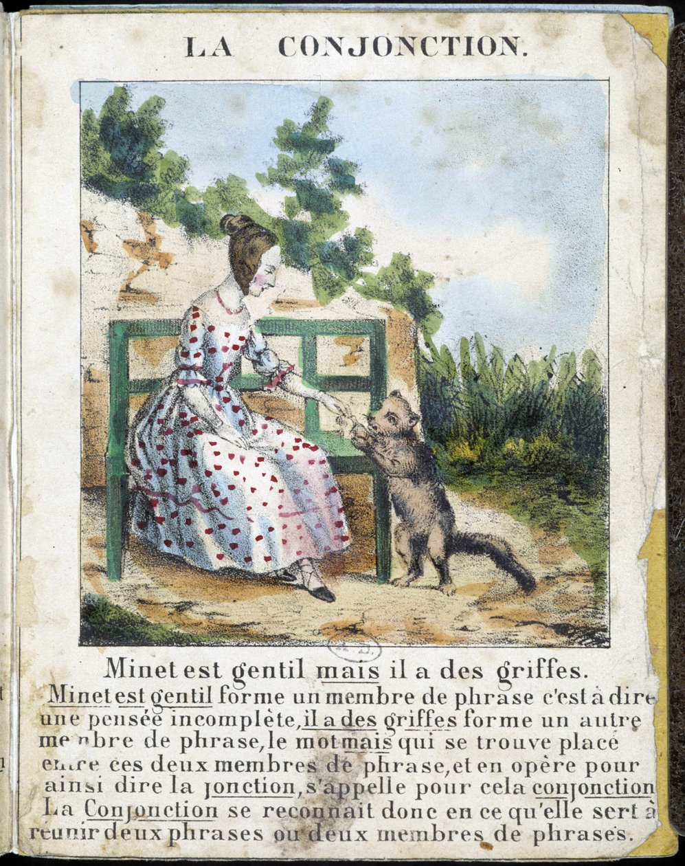 In La grammaire en images, leaflet album, circa 1850 by French School