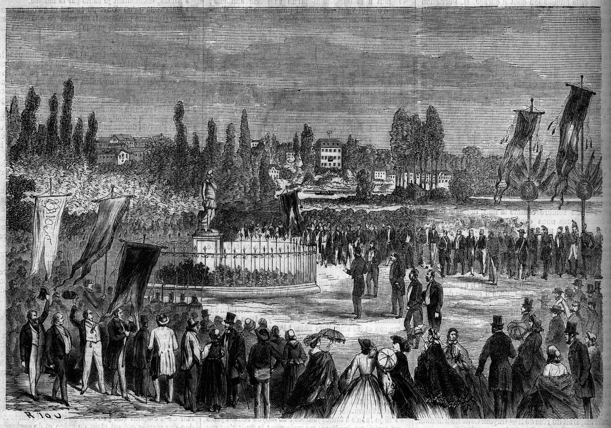 Inauguration of the statue of Bernard Palissy (1510-1589), French potter, at Joinville le Pont by French School