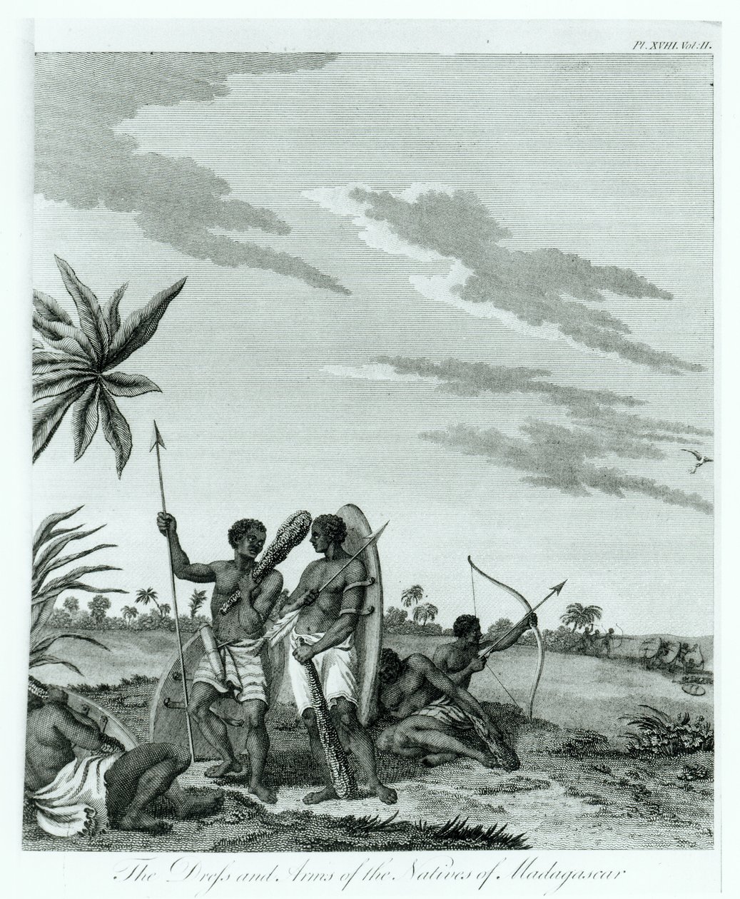 Inhabitants of Madagascar, from Volume 2 of Memoirs and Travels by Count Benyowsky, Published 1790 by French School