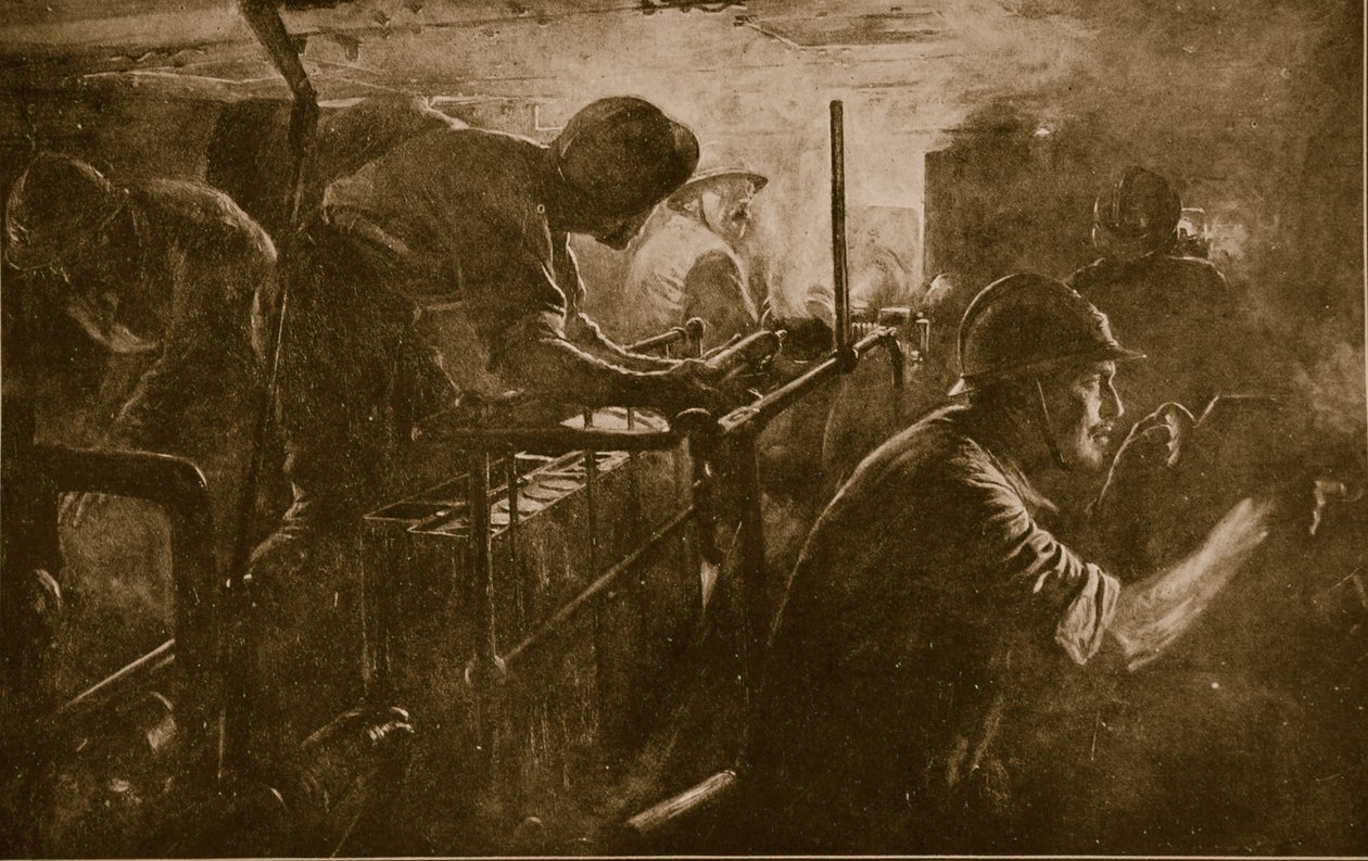 Interior of a tank belonging to the French artillery of Assault by French School