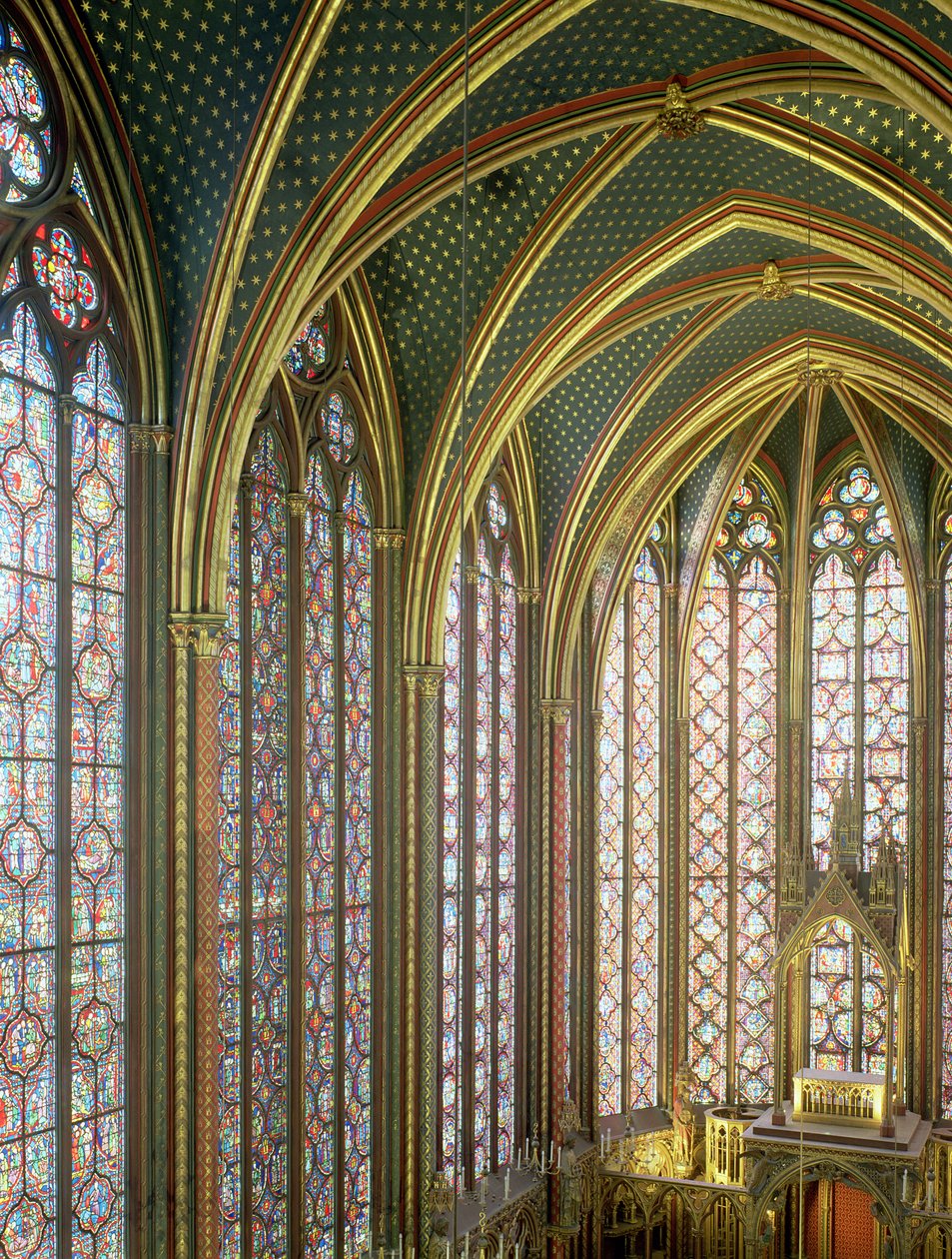Interior of the Upper Chapel Looking East, Begun 1239-43 by French School