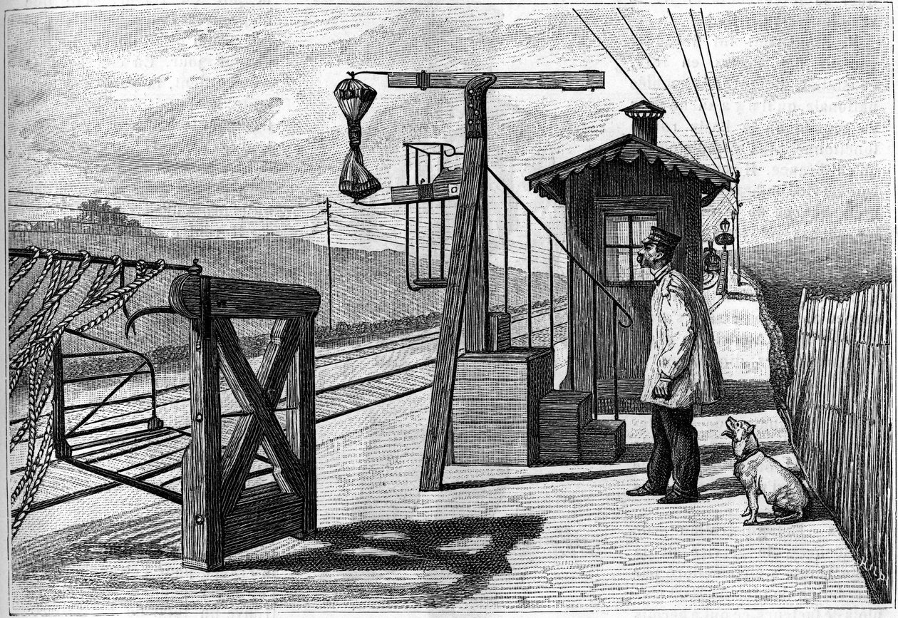Inauguration at Pont sur Seine by Monseur Cochery (Minister of Posts and Telegraphs) in 1884. Engraving in the illustrious journal 
