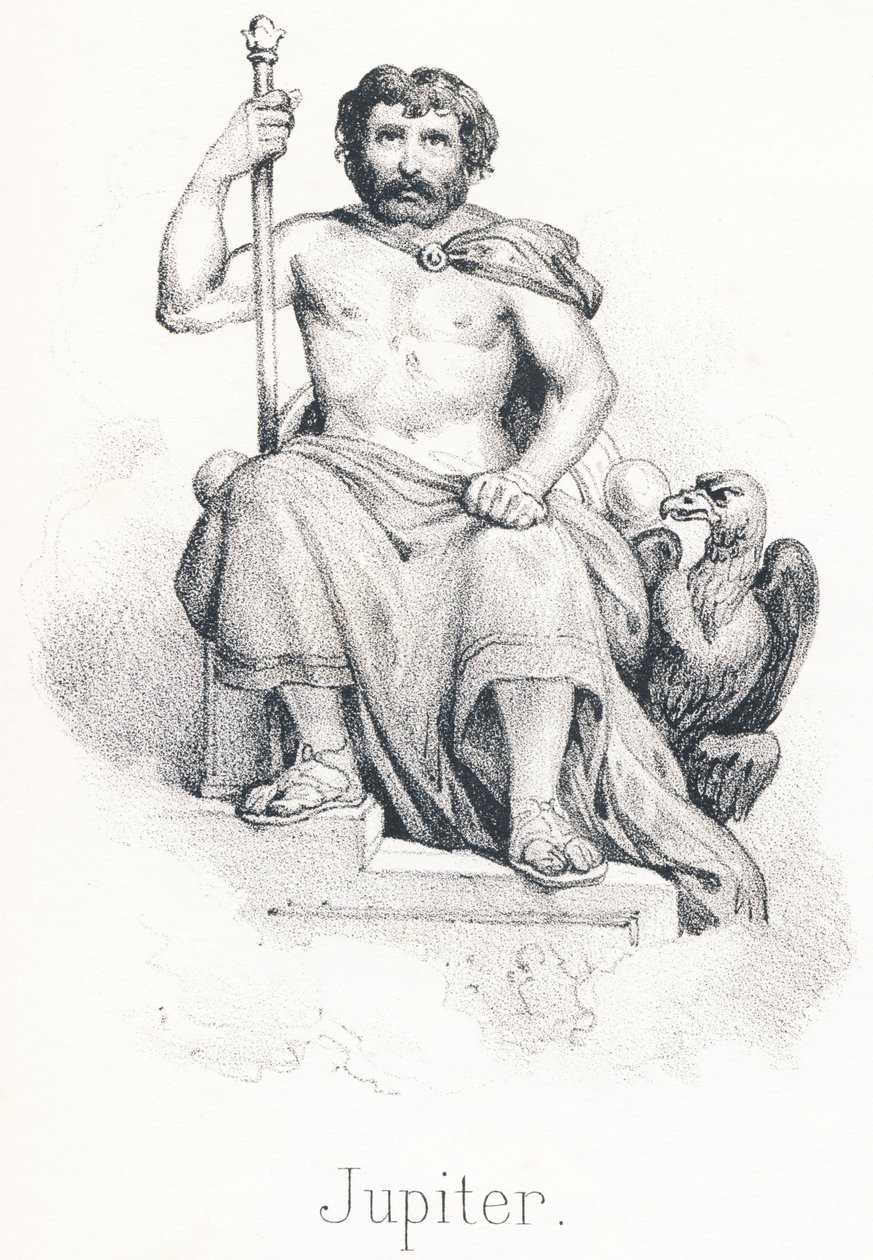 Jupiter: Son of Saturn and Rhee Brotherhood of Titan Child, he was fed by the goat Amalthee by French School