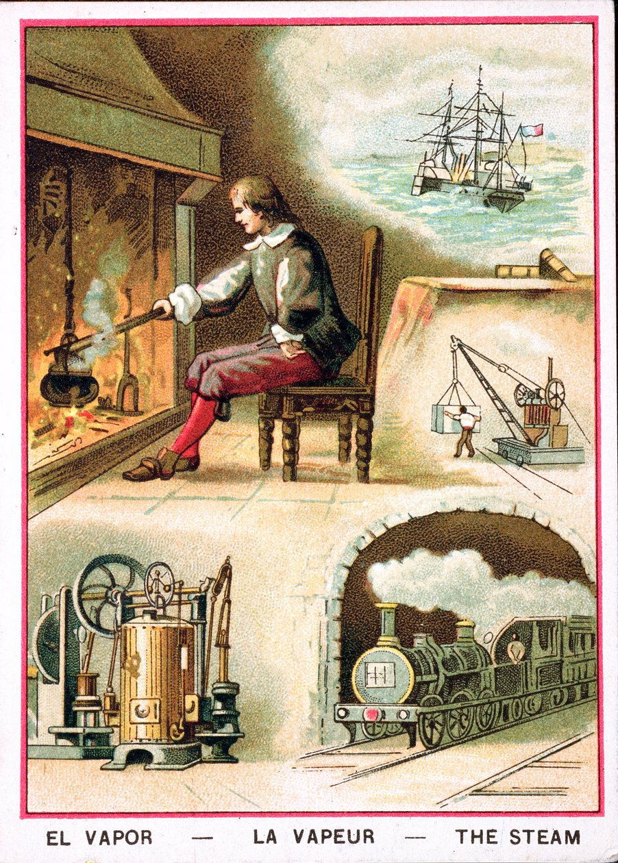 James Watt and Various Uses of Steam by French School