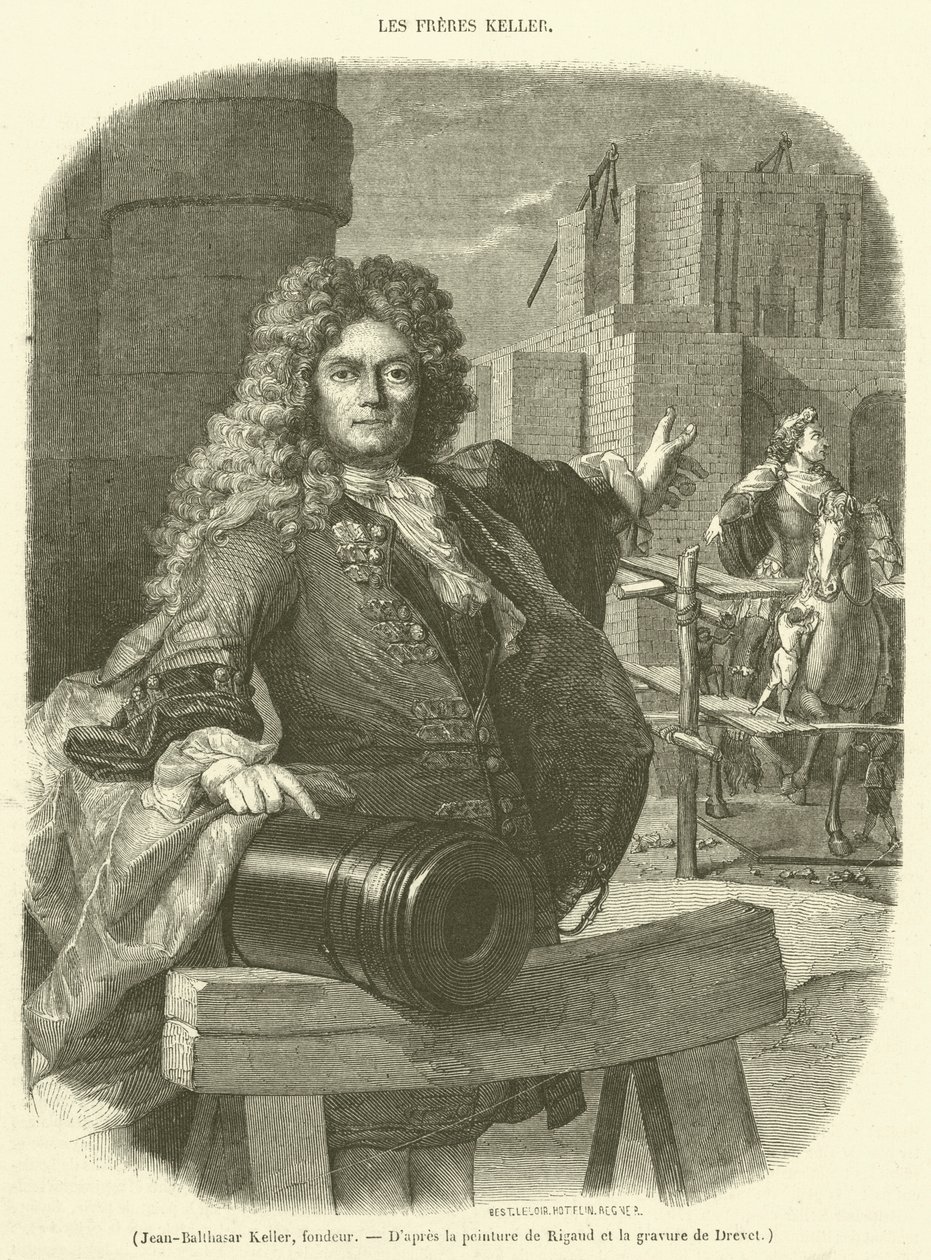 Jean-Balthasar Keller, Founder (engraving) by French School