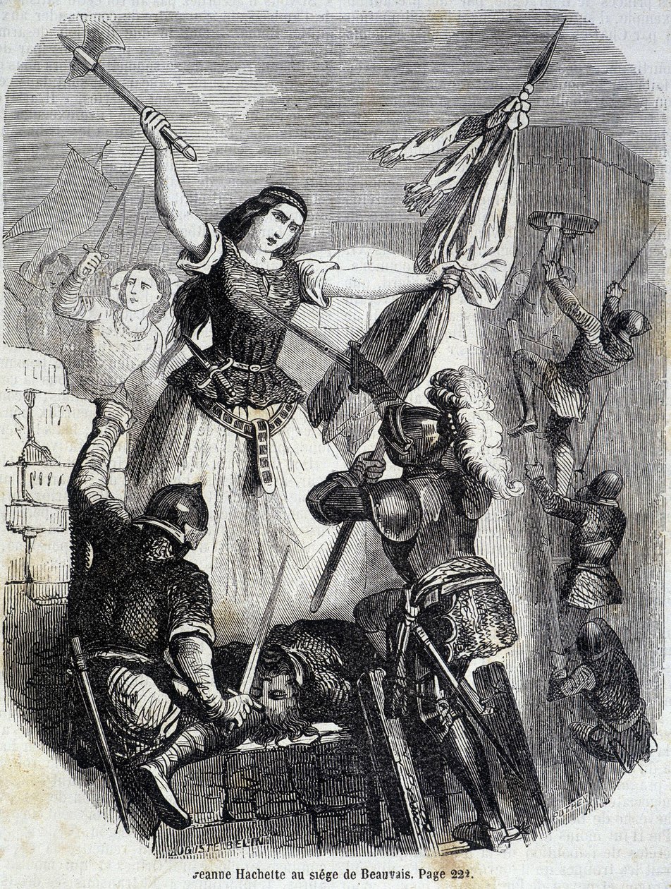Jeanne Hachette at Beauvais in 1472 - in “Histoire de France” by L.-P. Anquetil by French School