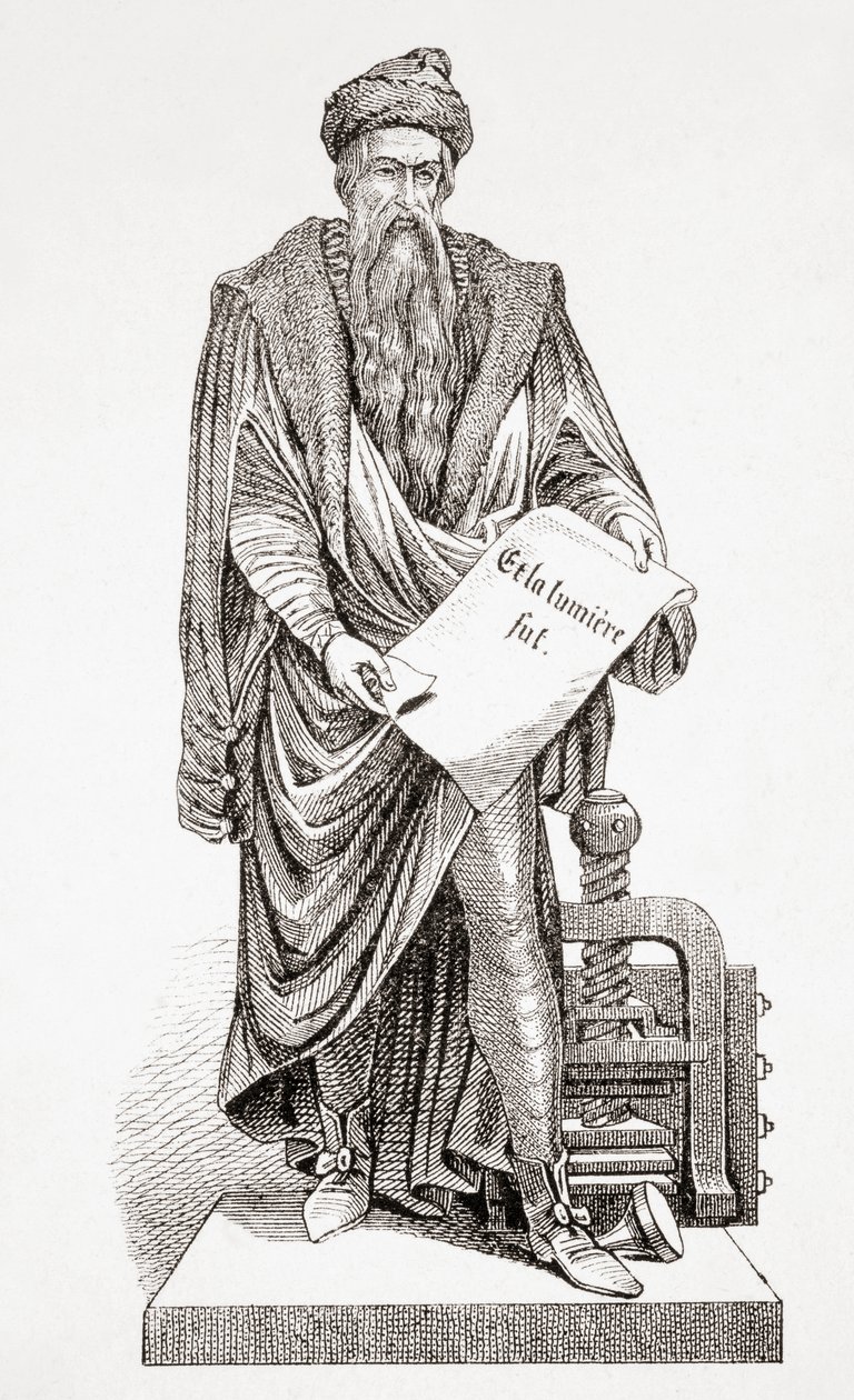 Johannes Gutenberg by French School