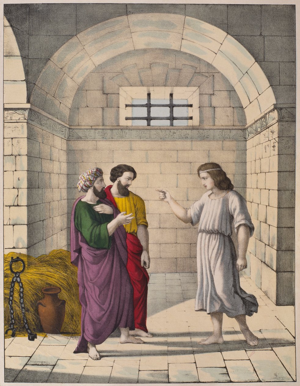 Joseph in Prison Explaining the Dreams of the Chief Baker and the Chief Butler by French School