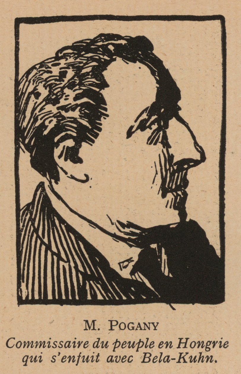 Jozsef Pogany, Hungarian Communist Revolutionary Politician, Member of the Government of the Hungarian Soviet Republic in 1919 by French School
