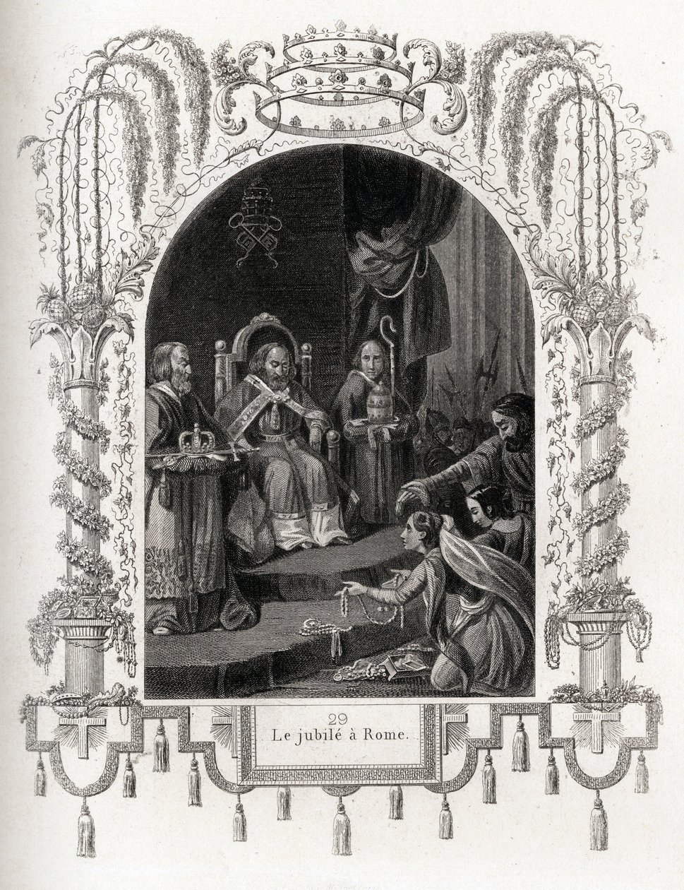 Jubilee in Rome in 1450, during the pontificate of Nicholas V. Engraving to illustrate 