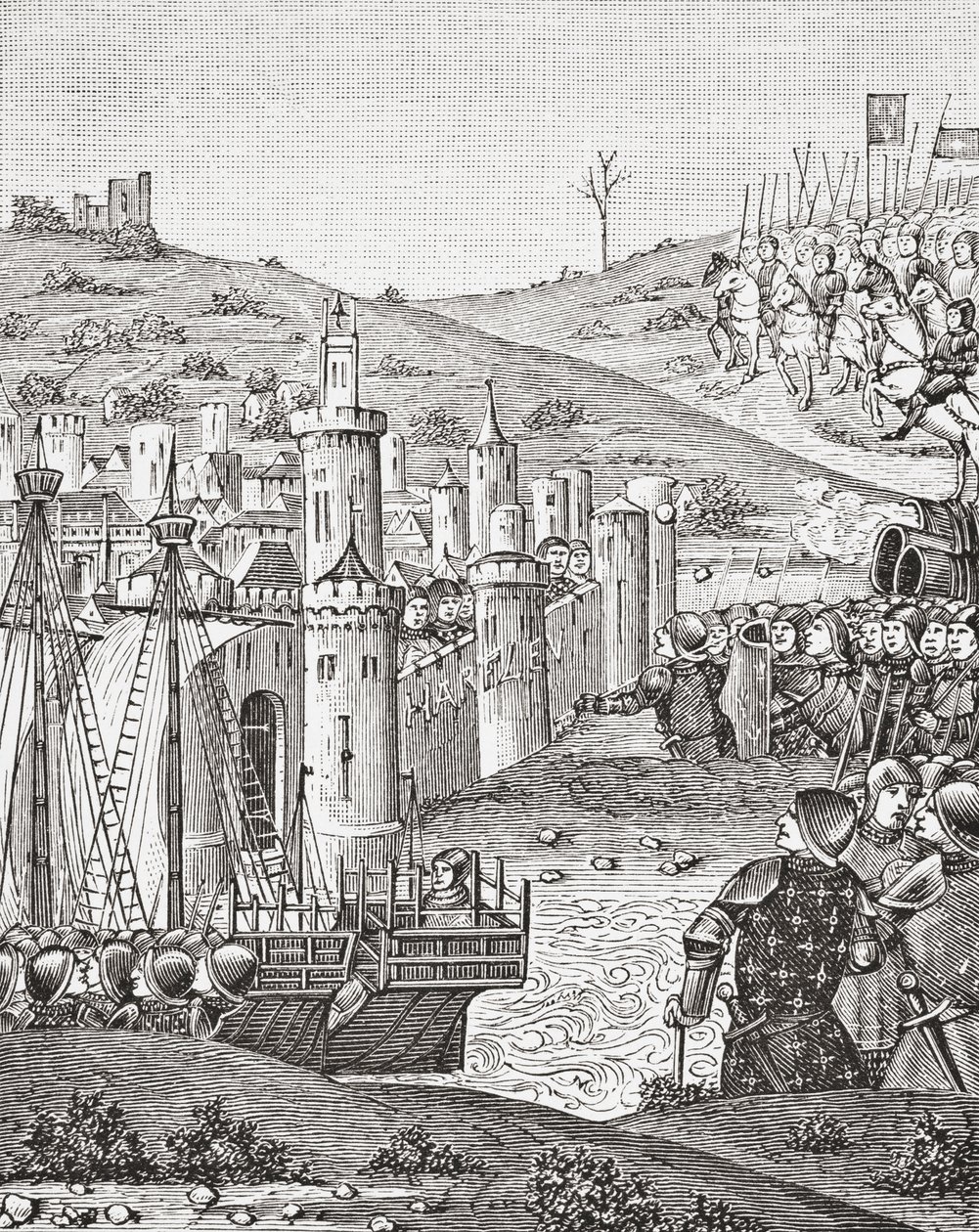King Charles VII Sets Out to Besiege Harfleur by French School