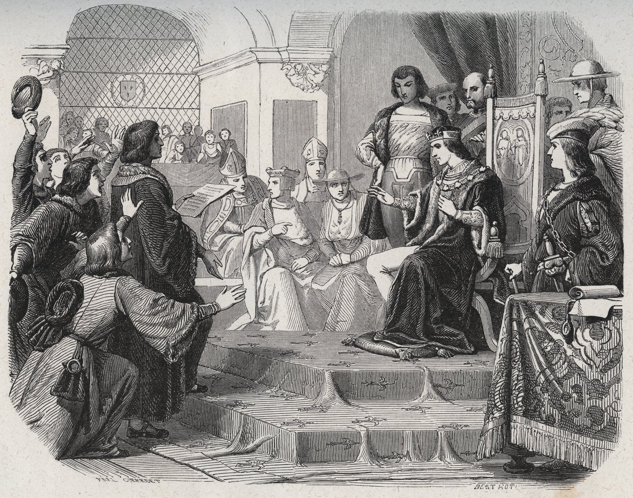 King Louis XII proclaimed father of the people to the States General of Tours on 14 May 1506 by French School