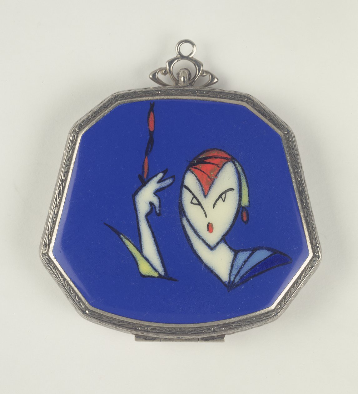 La Mode Femme Fatale Powder Compact, French, 1920-30 by French School