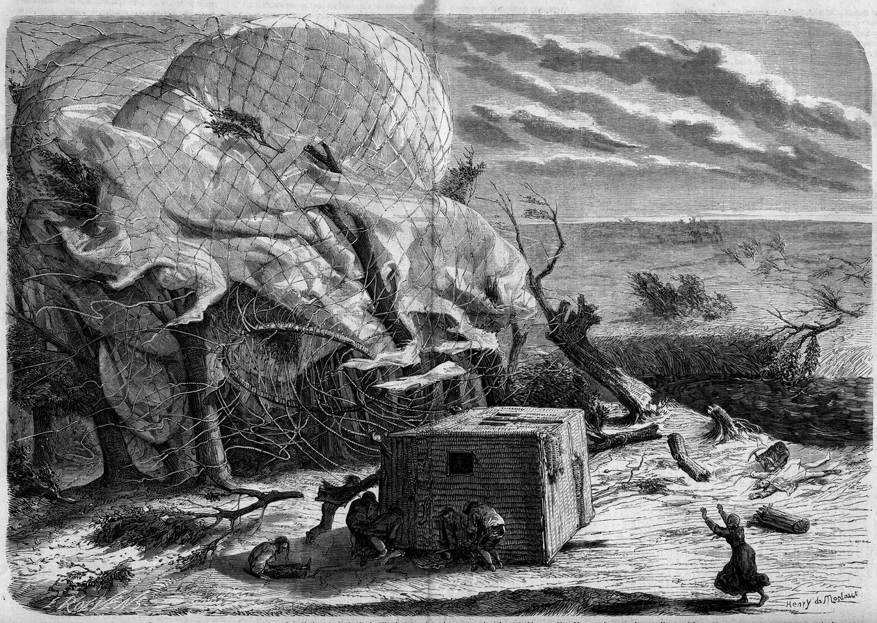 The fall of the balloon 