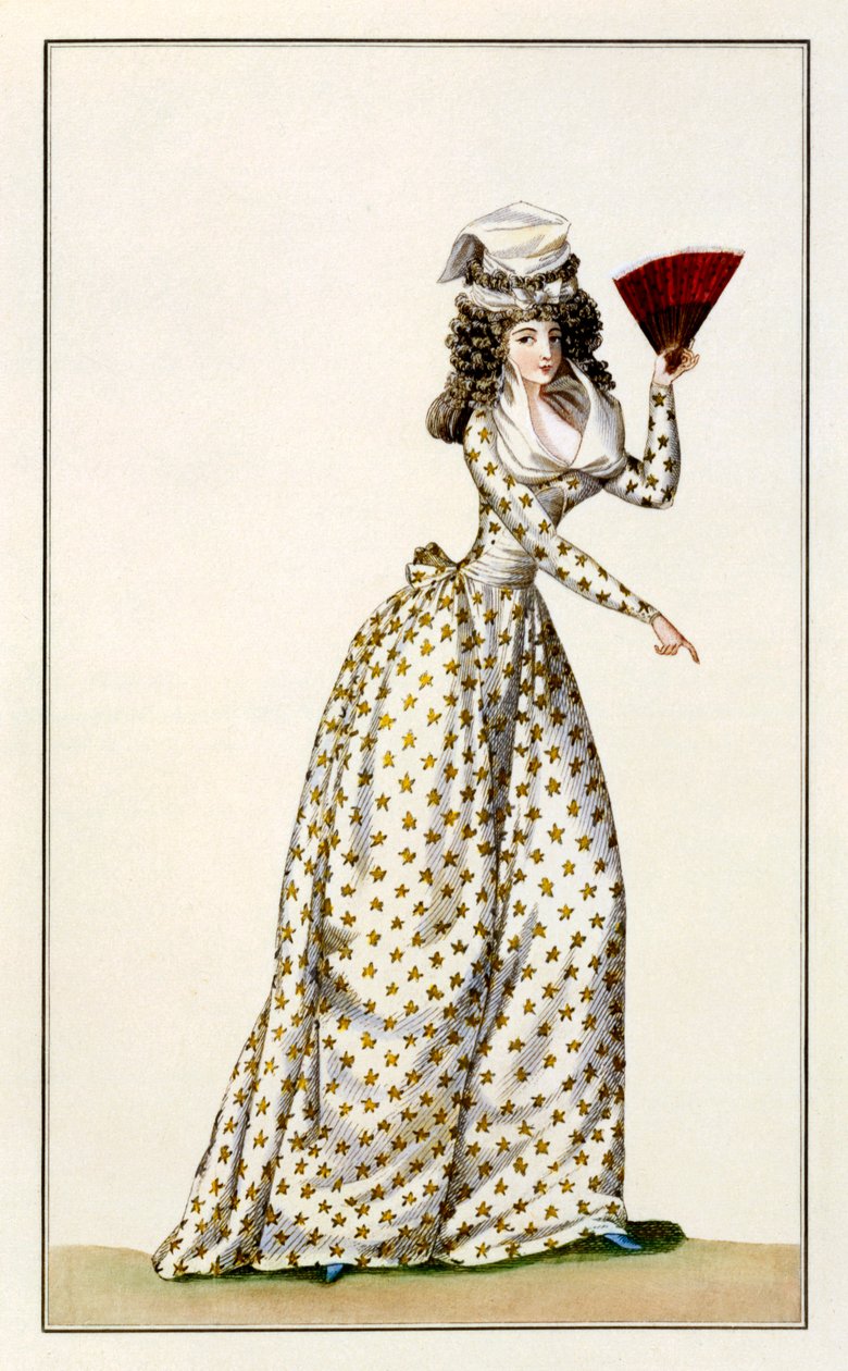 Ladies Robe Etoile from Journal de la Mode et du Gout, 1791 by French School