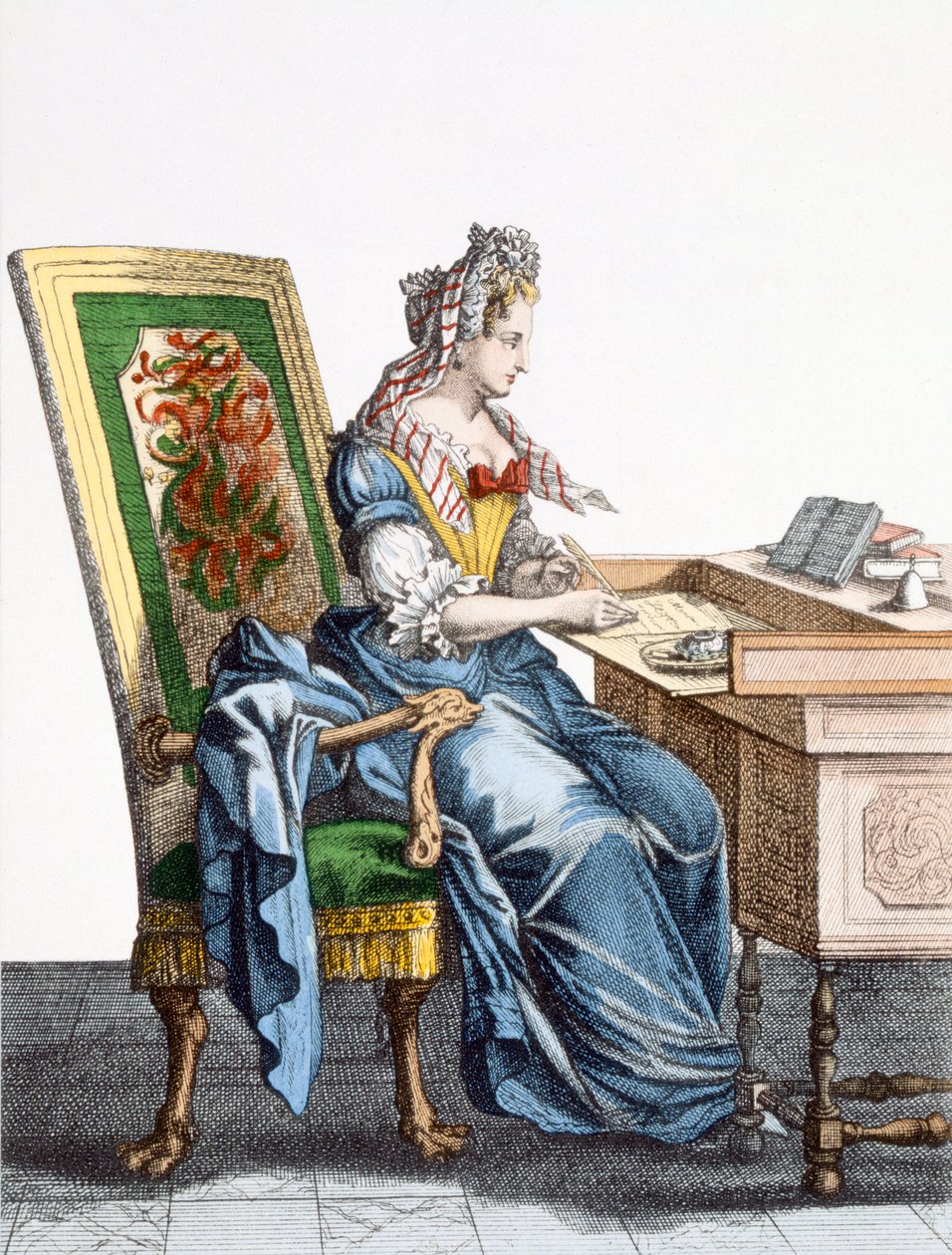 Lady at Writing Desk by French School