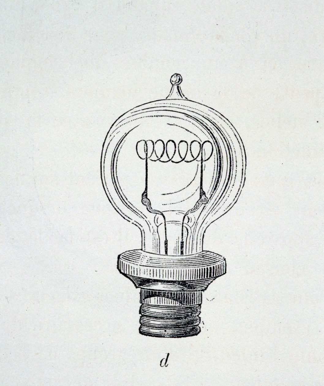 Lamp Edison - in The new conquests of science by Figutree by French School