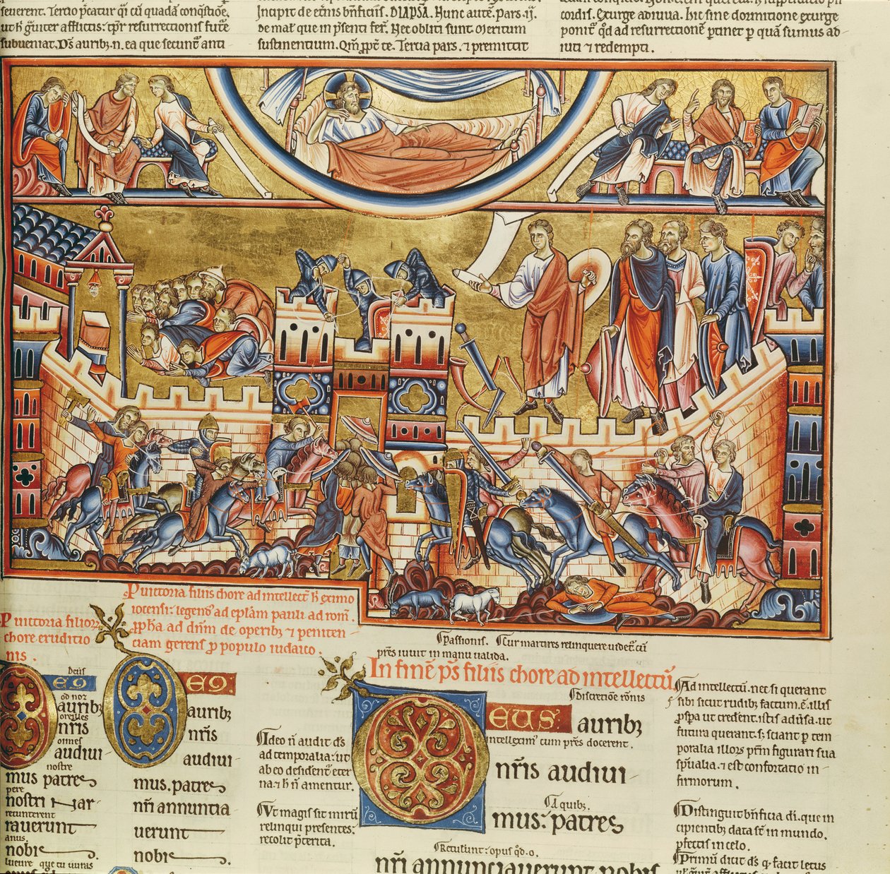 Siege on a Town, from the Hebraica Romana Gallica by French School