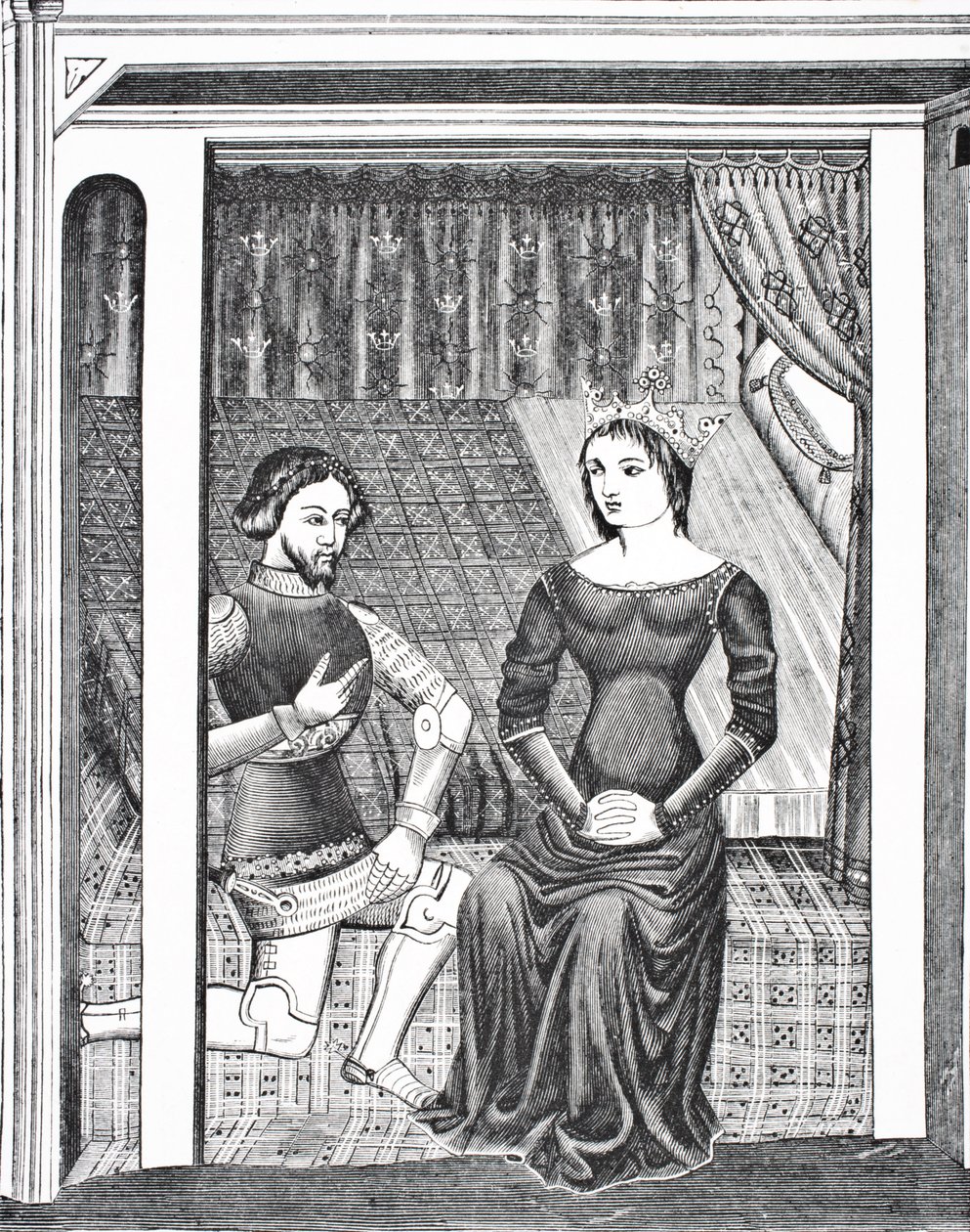 Launcelot and Guinevere by French School