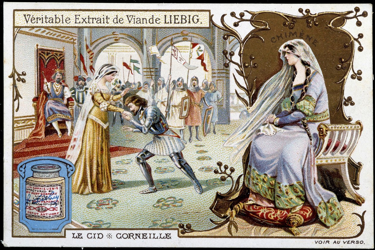 Le Cid by Pierre Corneille - Liebig chromolithography, 19th century by French School