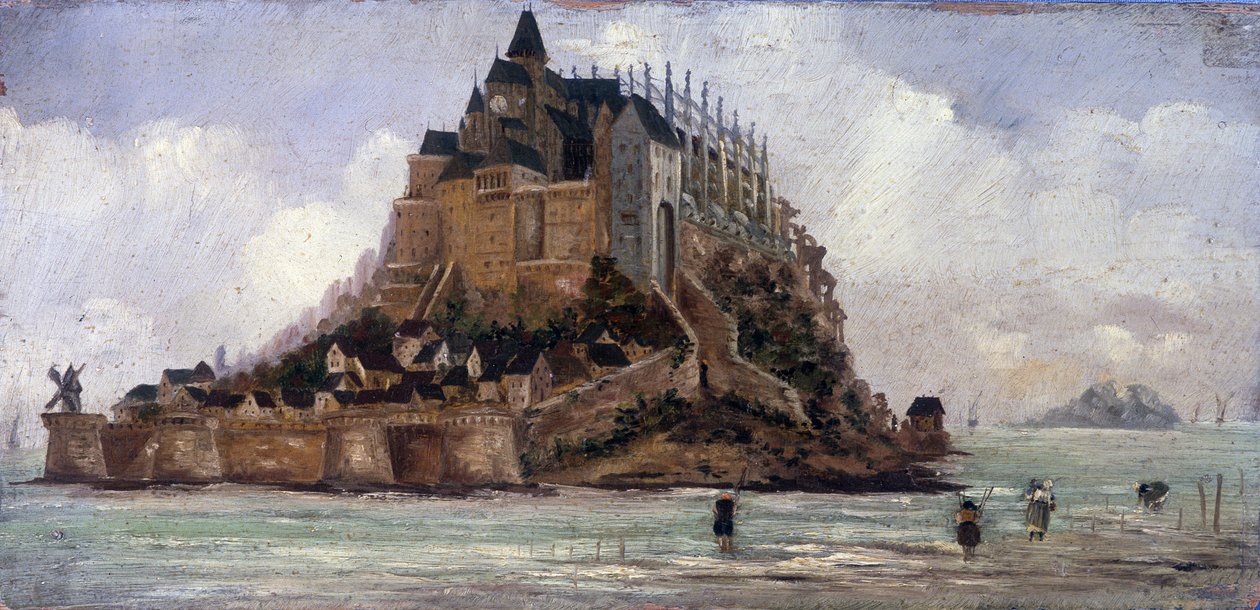 Le Mont Saint-Michel at Low Tide by French School