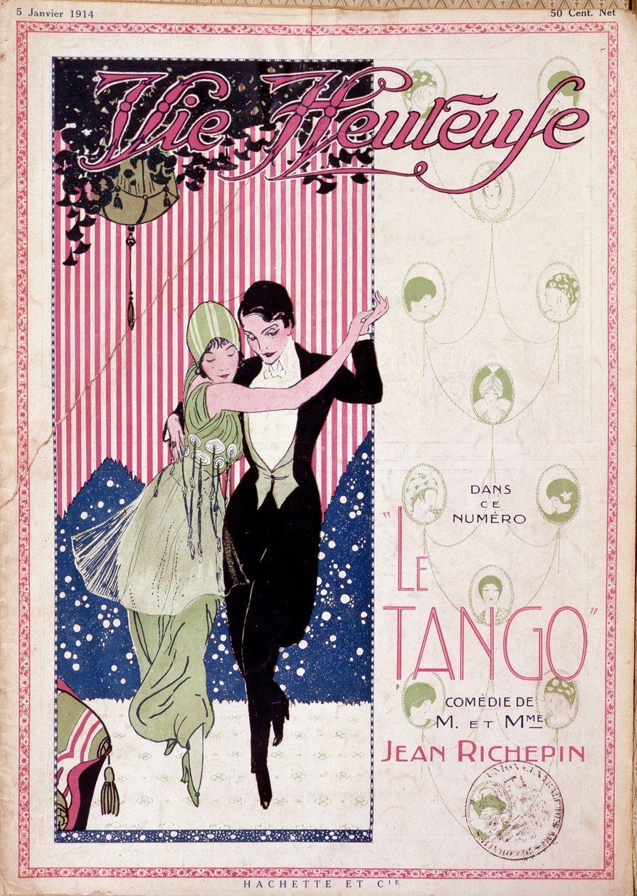 Le Tango, Comedy by Mr. and Mrs. Jean Richepin - in "Happy Life" of 05/01/1914 by French School