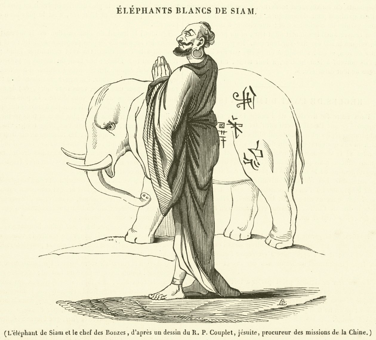 The Elephant of Siam and the Chief of the Bonzes by French School