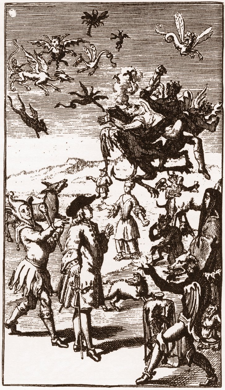 The Evocation of Demons - Engraving from 1710 in 