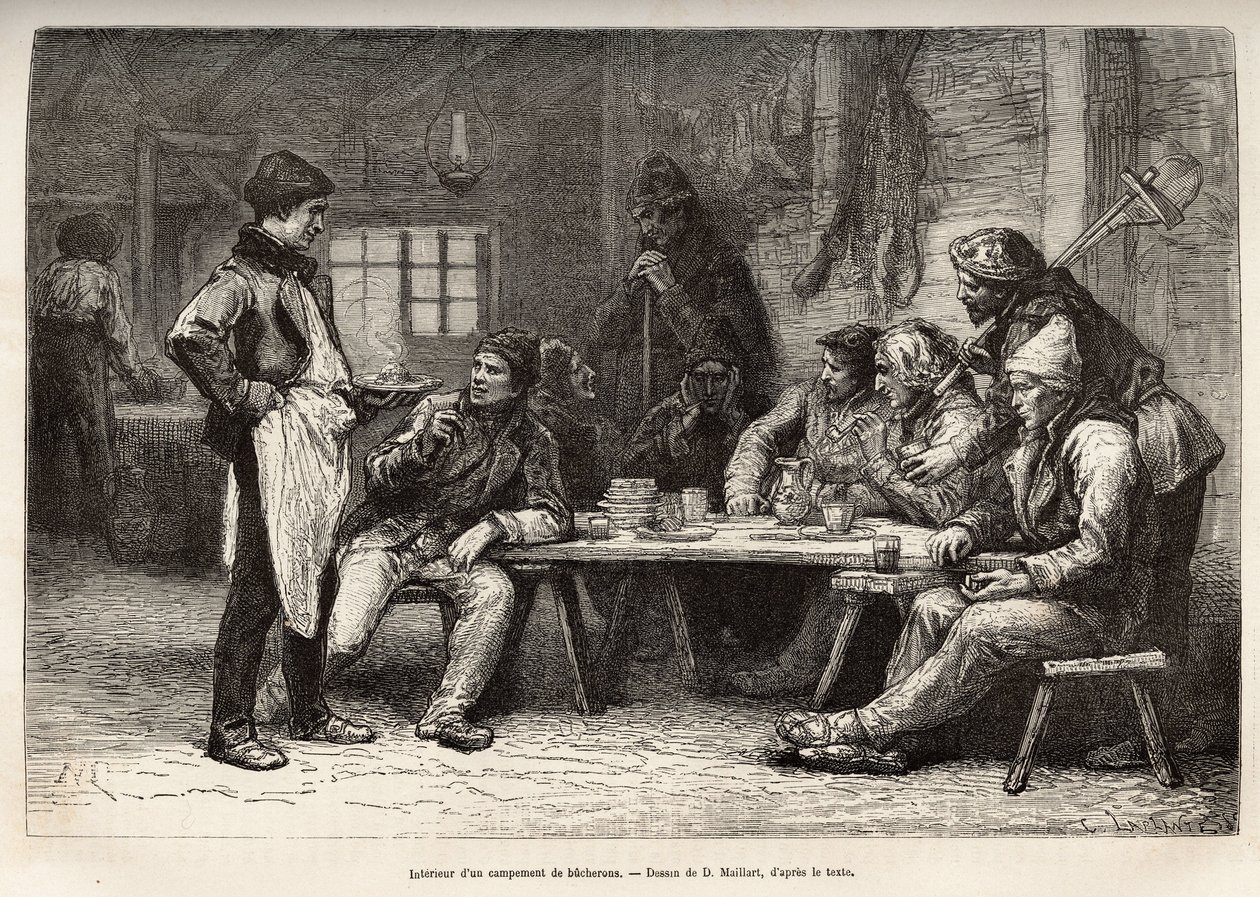 The interior of a woodcutter