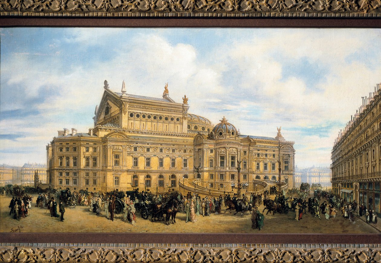 The Opera of Paris constructed by Charles Garnier by French School