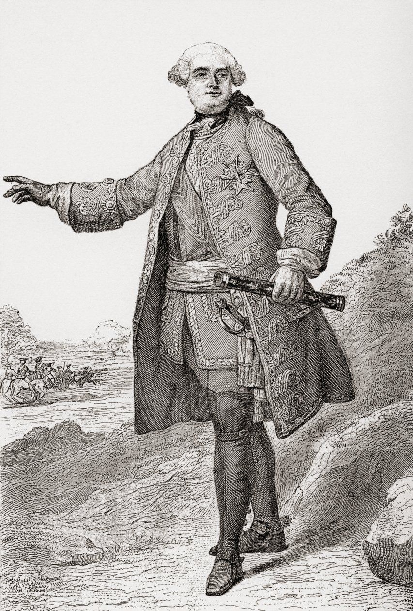 Louis Charles César Le Tellier known as the Duke of Estrées, French military commander and Marshal of France. From Les Heures Libres published 1908 by French School