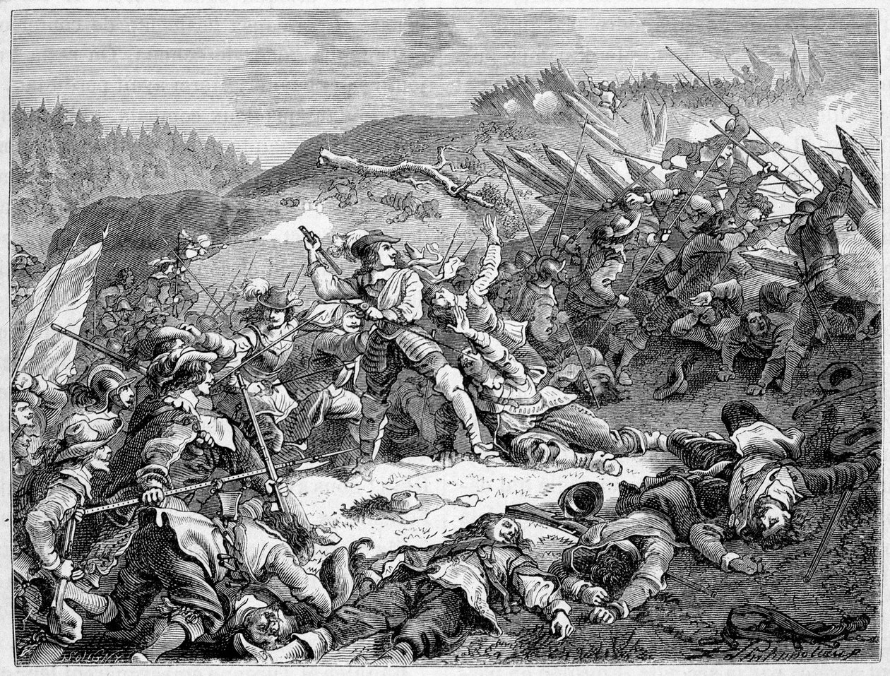Louis II of Bourbon, Prince of Condé (Grand Condé) (1621-1686) at the Battle of Fribourg (1644) by French School