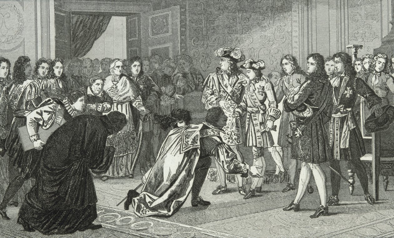 Louis XIV the Sun King Presents His Grandson Philippe V to the Spanish Envoys, from 