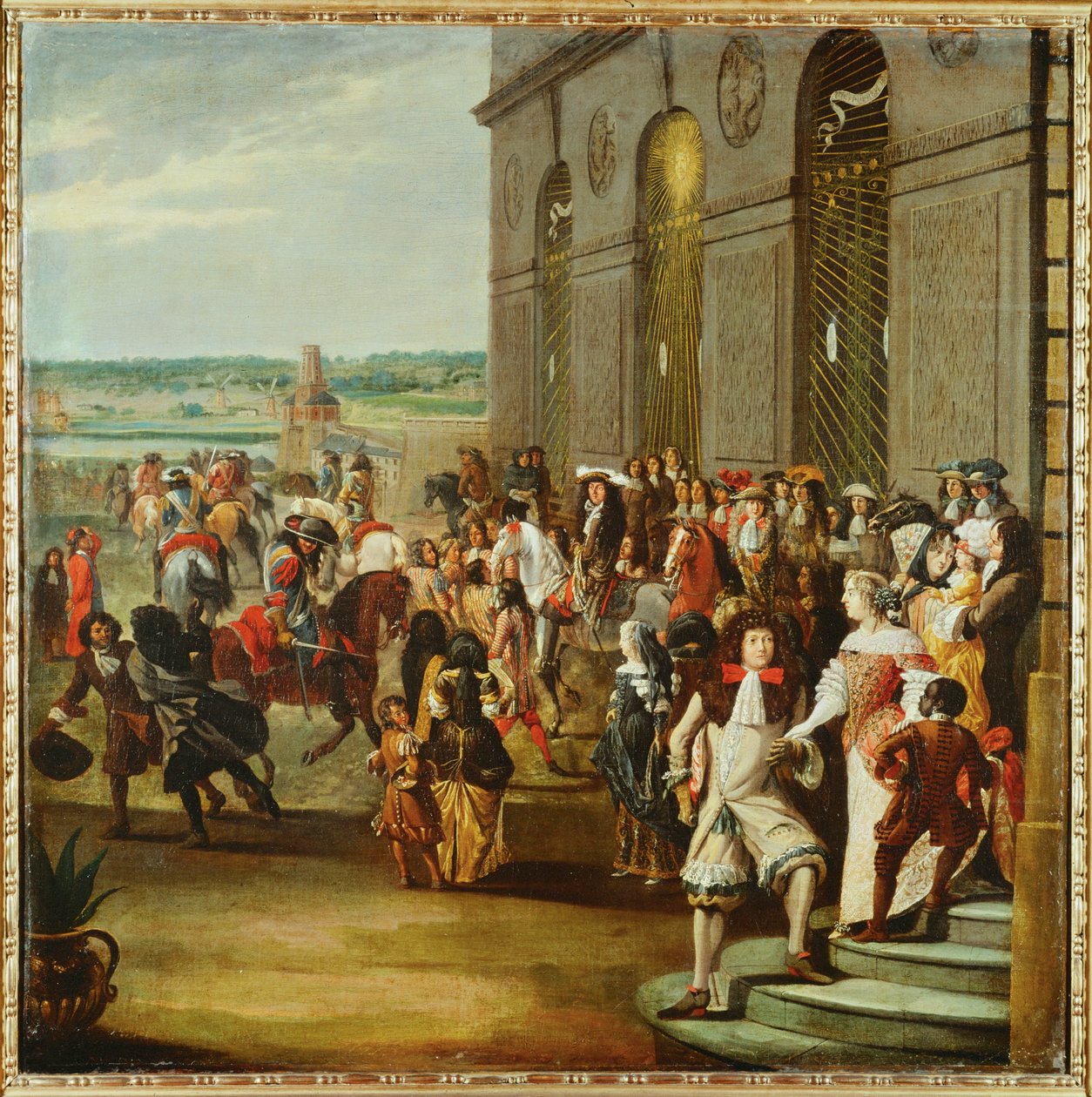 Louis XIV Before the Grotto of Thetis in the Gardens of Versailles by French School