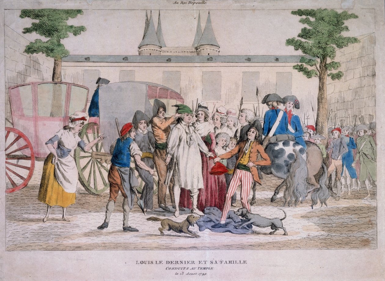 Louis XVI and His Family Led to the Temple by French School