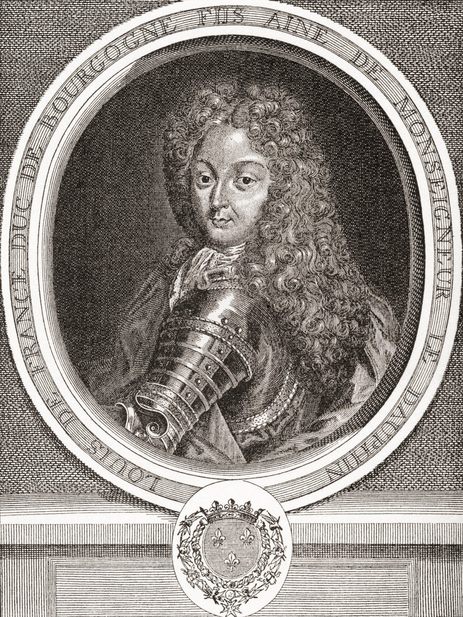 Louis de France, Son of France, Duke of Burgundy. Eldest son of Louis, Dauphin of France, and known as Le Petit Dauphin. From Les Heures Libres published 1908. by French School