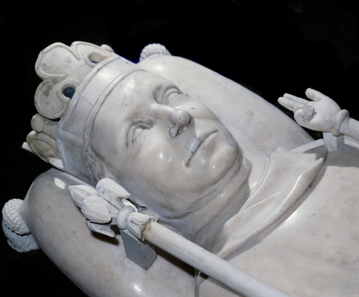 Lying of King Charles VI by French School
